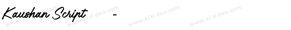Kaushan Script转换器字体转换